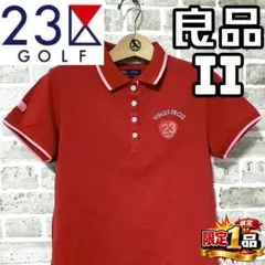 【早い者勝ち✨】23区ゴルフ レディース 半袖 ポロシャツ サイズ2 レッド/赤のサムネイル
