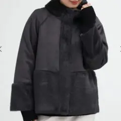 ヤマダヤMEDOC original フェイクムートンブルゾン ダークグレー