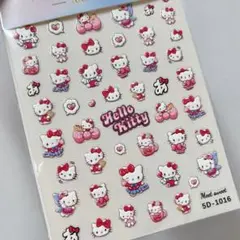 No.1080 　3D立体　ハローキティ　ピンクリボン　ネイルシール