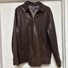 Macbeth ブラウン レザージャケット　ラルフローレン 80s チェック Macbeth ブラウン レザージャケット ラルフローレン 80s