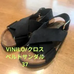 値下げ！VINILO｜スエード クロスベルトサンダル 37のサムネイル