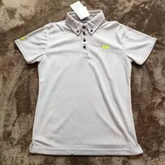 新品 2サイズ(L) ラッセルノレディースポロシャツ ボタンダウン グレーのサムネイル
