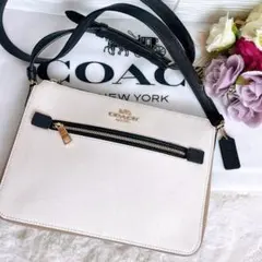 極美品☆COACHコーチ ショルダーバッグ カメラバッグ ベージュ レザーのサムネイル