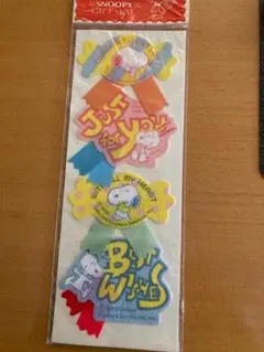 【レア・当時物】SNOOPY GIFT SEAL　リボン付き　ステッカー