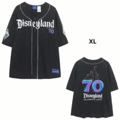 ディズニーランド リゾート 70周年 ミッキー 刺繍 ベースボールシャツ XL