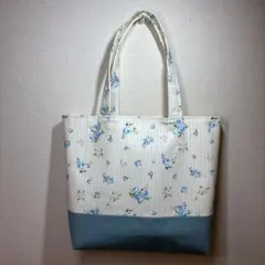 バッグ　花柄　ハンドメイド　トートバッグ　パッチワーク　サブバッグ　エコバッグ