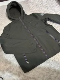 トミーヒルフィガー ソフトシェルジャケット M カーキ フリース 裏起毛