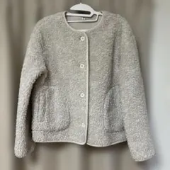 ユニクロ ボアフリース ノーカラージャケット