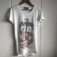 Salvatore Ferragamo スパンコールTシャツ ホワイト L - メルカリ