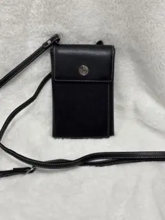 MONOCOMMECAブラックスマホショルダーバッグ