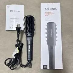 SALONIA ストレートヒートブラシ スリム SL-012BKS