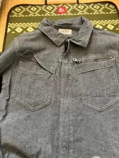 グレー デニム風オーバーオール　つなぎＭサイズ