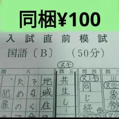 日能研　6年生　入試直前模試