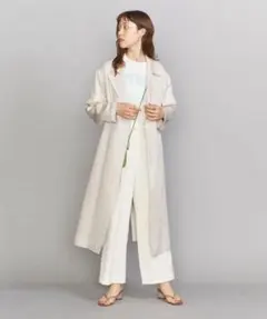 トレンチ ロングコート 麻