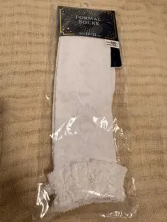 19-21cm 女の子 フォーマルソックス ホワイト レース ハイソックス