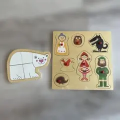 木製パズル 赤ずきん 動物 知育玩具 おもちゃ