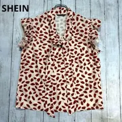 美品 シーイン ブラウス 半袖 シャツ シンプル カジュアル リボン 可愛い