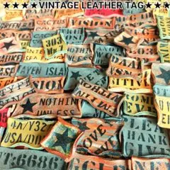 ★お得盛り盛り★　 男前　革タグ　★　デニムリメイク　デニムチャーム　レザータグ