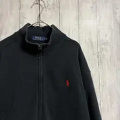 ポロ ラルフローレン ジップアップ セーター トラックジャケット ブラック L