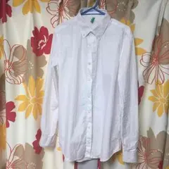 値下げ美品 BENETTON白シャツ