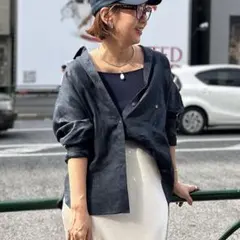 【最終値下げ】MY STANDARD リネンシャツ　リネン100％のサムネイル