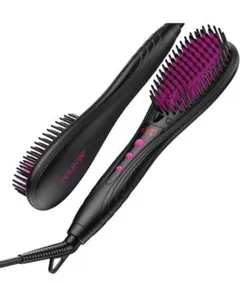 3」ブラシアイロン ヒートブラシ ヘアアイロン マイナスイオン プロ使用サロン級
