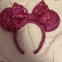 ミニーマウス風ピンクカチューシャ