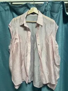 Heather ノースリーブシャツ ピンク