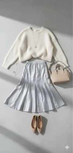 UNTITLED 美品 フレアスカート S 光沢上品