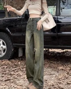 SHEIN デニムパンツ ハイウエスト