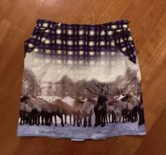 PaulSmithトナカイ柄 ミニスカート チェック柄のサムネイル