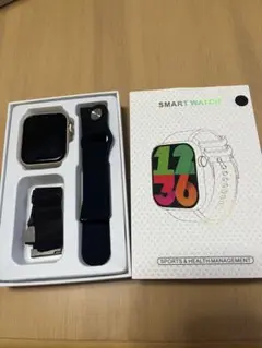 SMART WATCH ブラック 本体 交換用バンド付き