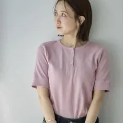 mysa closetヘンリーネックTシャツ