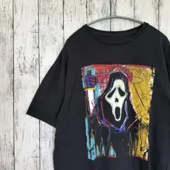 【USED】GhostFace 半袖 XL 黒 ハロウィーン 死神 プリント