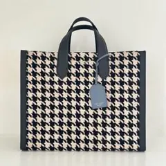 【kate spade】マンハッタン ハンドトゥース トートバッグ 千鳥 美品