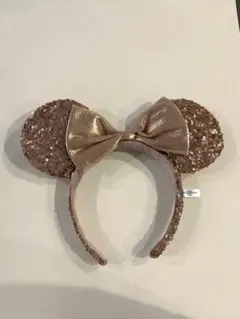 ディズニー スパンコール ピンクゴールド カチューシャ