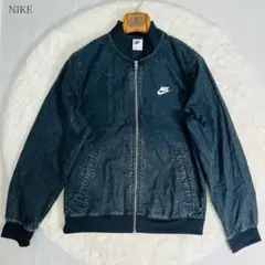 【美品】NIKE ナイキ ブルゾンジャケット ロゴ入り シワ加工