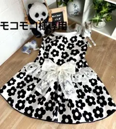 ハンドメイド犬服・FUWARI★オックス★フラワー・ギャザーたっぷりワンピース