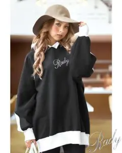 大人気新品タグ付きR ady新作バイカラーラインフーディブラック