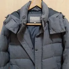 【美品】ユナイテッドアローズ　フード付きダウンジャケット2WAY　サイズMグレー