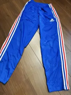 超激レア adidas ビンテージ 青 ストライプ ジャージ パンツ ズボン