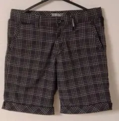 NIKE GOLF ナイキゴルフ チェック柄 ハーフパンツ ブラック系