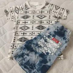 ネイティブ柄 Tシャツハーフパンツ セット