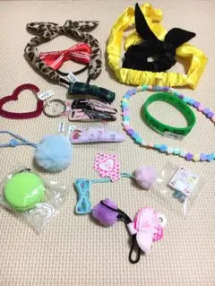 【新品】 アクセサリー 女の子 いろいろ まとめて ヘアピン ファー ゴム