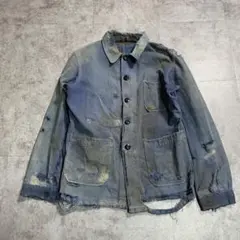 50s 襤褸 パッチワーク 刺し子 フレンチワークジャケット