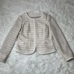 anySiS by組曲　ツイード ノーカラージャケット Lサイズ