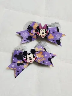 ハロウィン ミッキー ミニー ヘアピン 2個セット