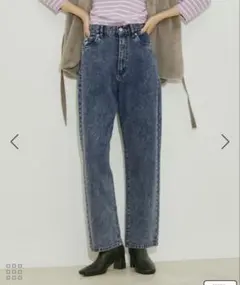 vis-à-vis【WEB限定】ケミカルウォッシュデニムストレートパンツ Mのサムネイル