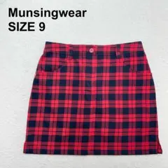 【美品】マンシングウェア　タータンチェック　ゴルフスカート　ストレッチ（1617