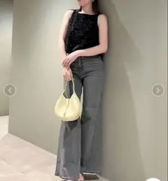 スナイデル snidel Sustainableストレッチフレア デニム パンツ